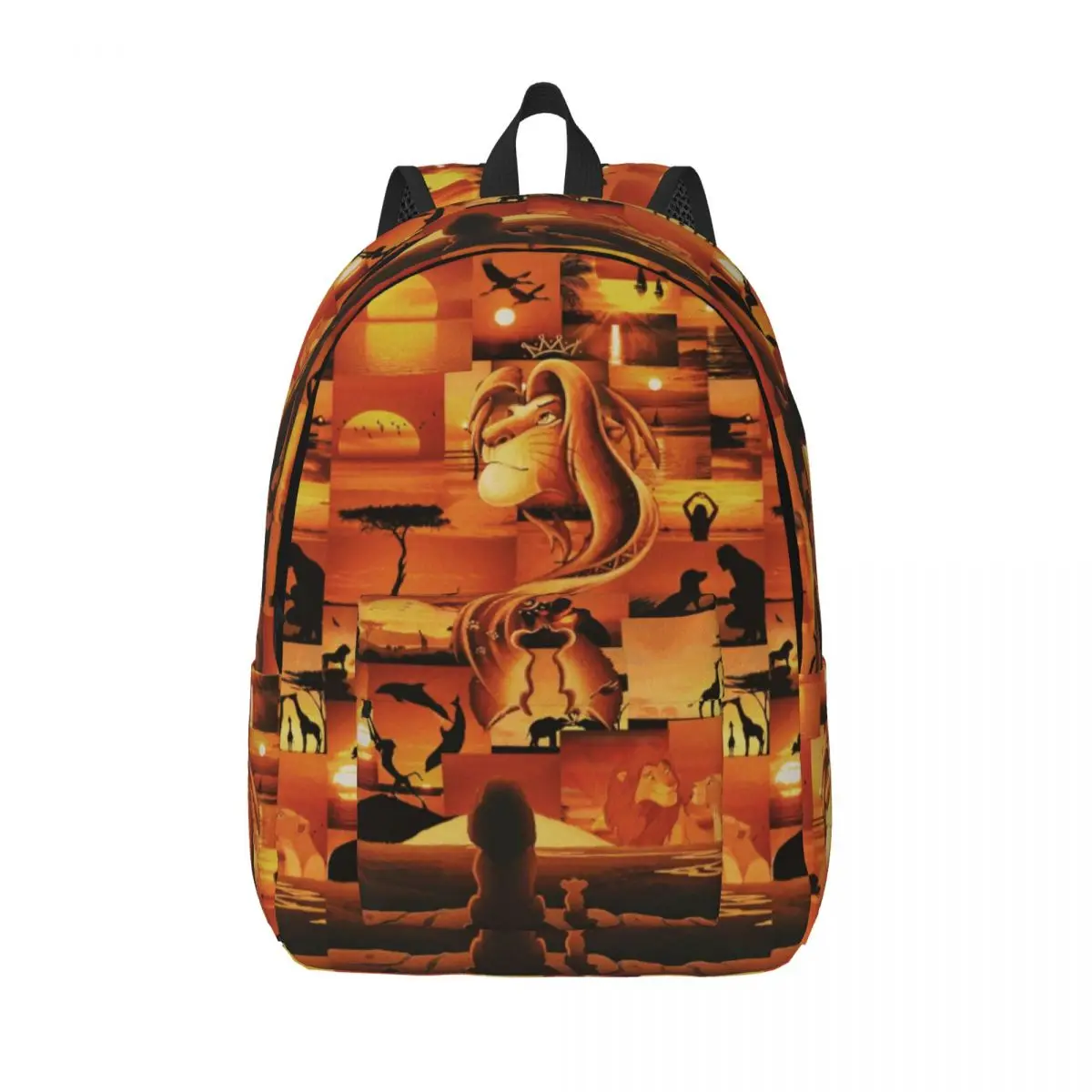 Custom The Lion King Wallpaper Canvas Backpacks Women Men Casual Bookbag for School College Bags