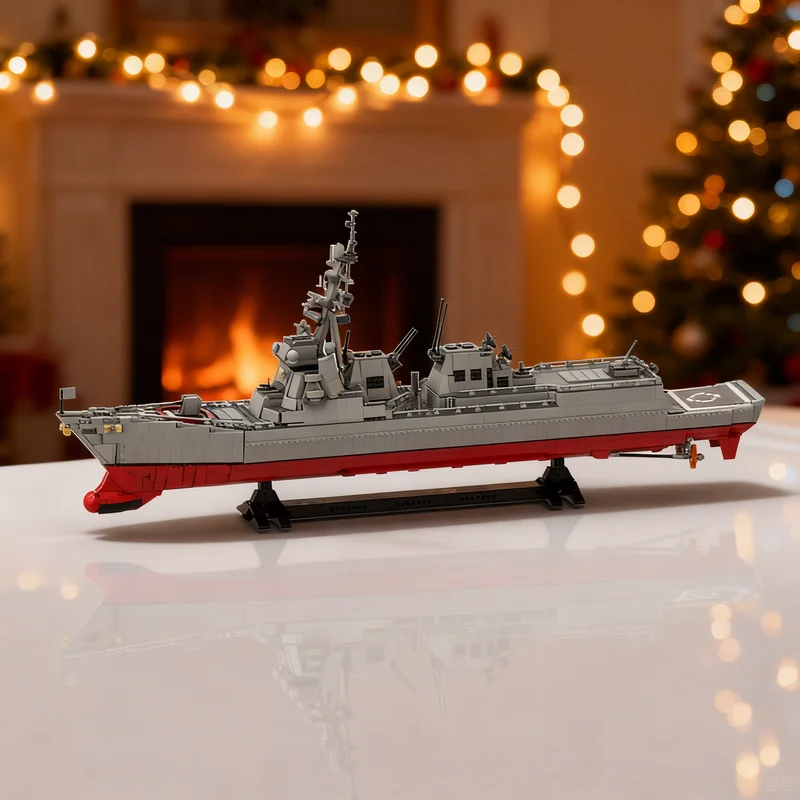 

3513 деталей MOC: Конструктор-модель эсминца класса Arleigh Burke IIa, серия Creator Expert, архитектурная игрушка, рождественский подарок для детей