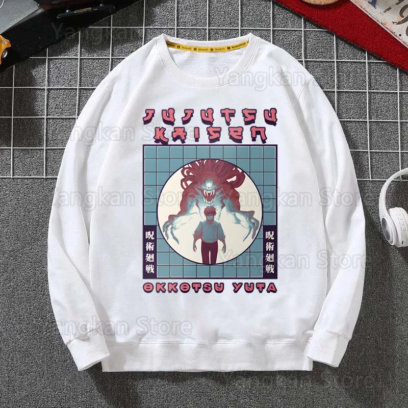 Anime Yuta Okkotsu Men Hip Hop Sweatshirt Hoodie Streetwear Harajuku Pullover Hoodie Winter Autumn Hoodie