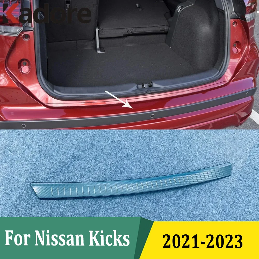 

Для Nissan Kicks 2021, 2022, 2023, защитная накладка на задний бампер, внутренняя отделка, задняя панель, автомобильный Стайлинг, нержавеющая сталь