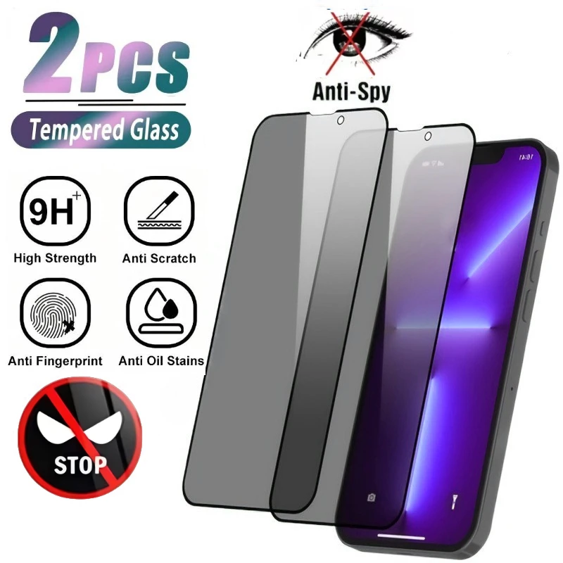 

2 шт., закаленное стекло с полным покрытием для iPhone 17 15 16 Pro Max 16e 15 Plus, защитная пленка для экрана iPhone 14 12 13 11 Pro XS XR