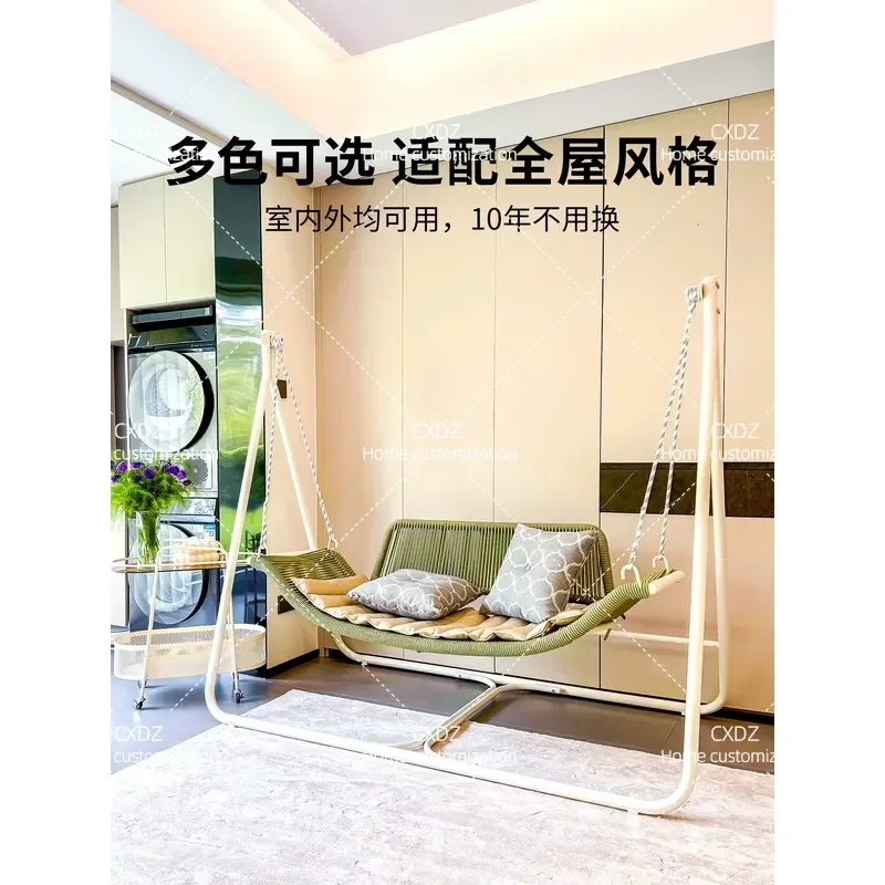 Indoor Swing Hanging Chair Living Room Single Rocking Chair Double Hanging Basket Balcony Leisure Girl Cradle Chair