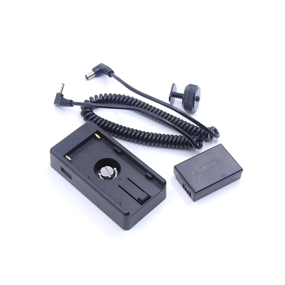 NP F550 F750 F970 Battery Adapter Plate Kit With LP-E17 Dummy Battery DR-E17 DC Coupler For Canon EOS M3 M5 M6 Mark II Camera
