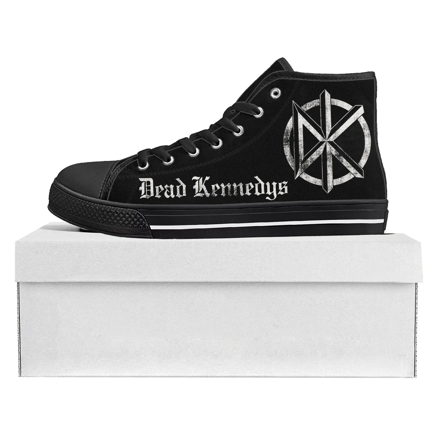 Dead Rock Band Kennedys High Top High Quality Sneakers Mens Womens Teenager Canvas Sneaker Casual Couple Shoes Custom Shoe Black