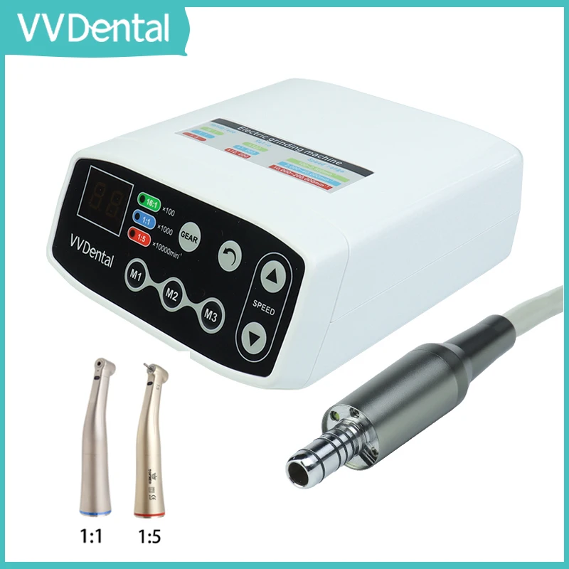 VVDental Dental clinical brushless LED micro motor can work With 1:5 1:1 Contra Angle Dentist Low Speed Handpiece