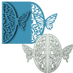 Metal Cutting Die For Envelope Cover Butterfly Pattern Press Punch Knife Postcard Border Handmade Greeting Card Scrapbooking