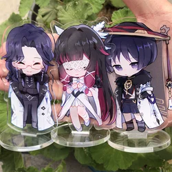 Genshin Impact Fatui Pantalone Regrator Columbina Damselette Figure Stand Plate Keychain Anime Game Cosplay Acrylic Prop