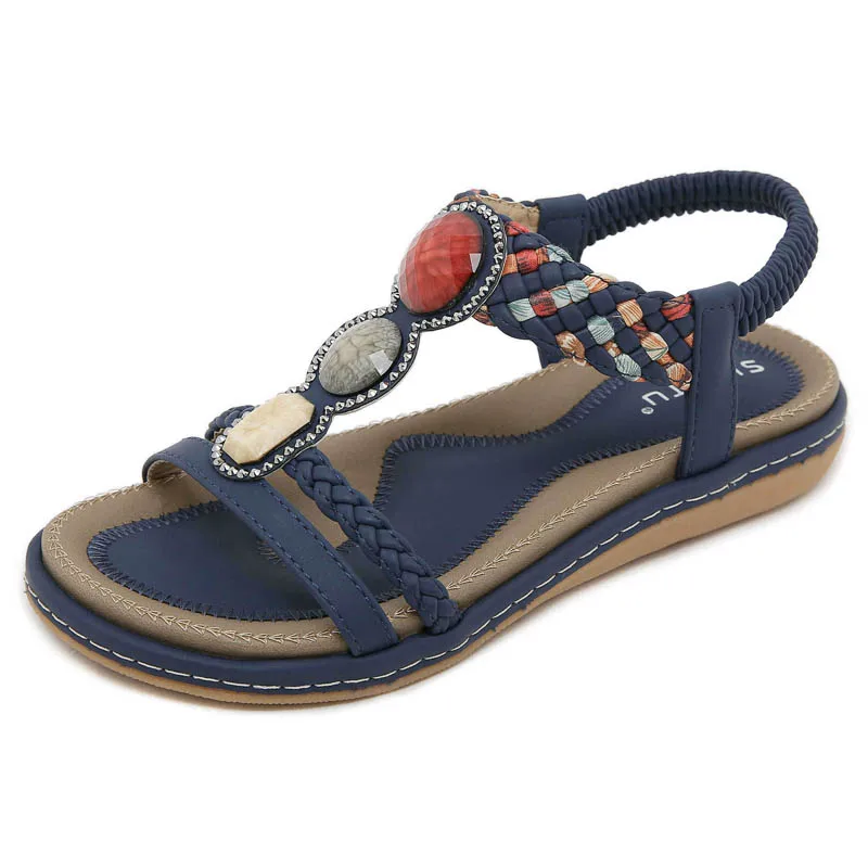 New Summer Women Platform 2.5cm sandali con tacco basso Lady leggero fuori tacchi bassi moda femminile fascia elastica Flats