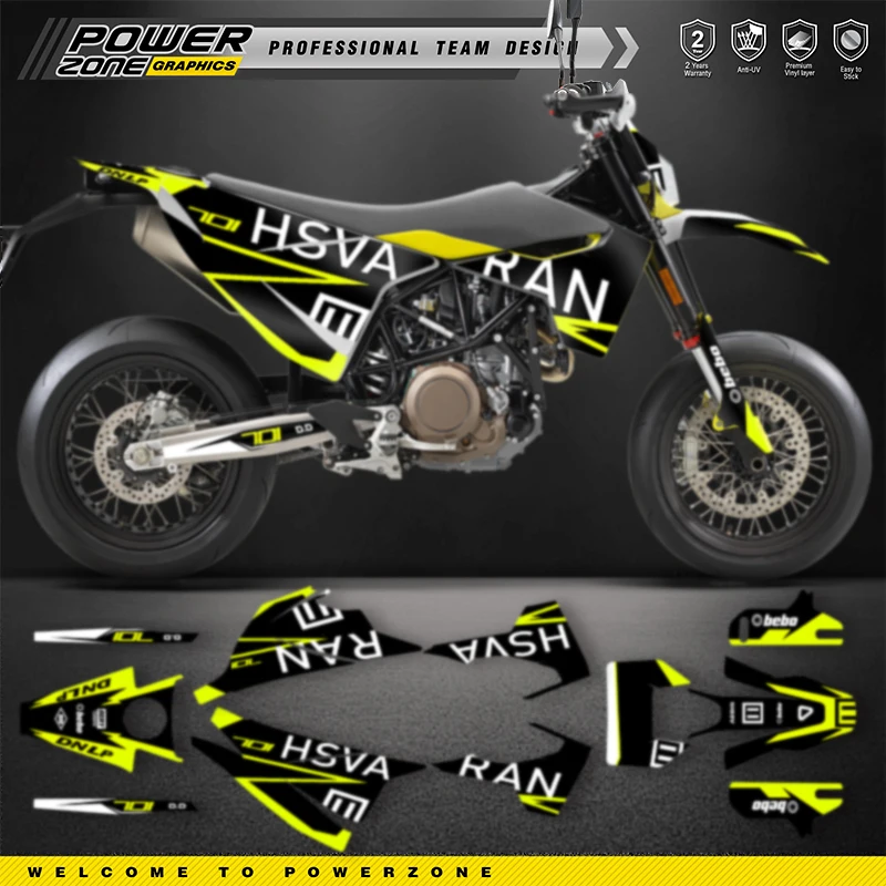 

PowerZone Custom Team Graphics Decals Stickers Kit For Husqvarna Decal 15-20 701 SUPERMOTO ENDURO 2015-2017 2018 2019 2020 20