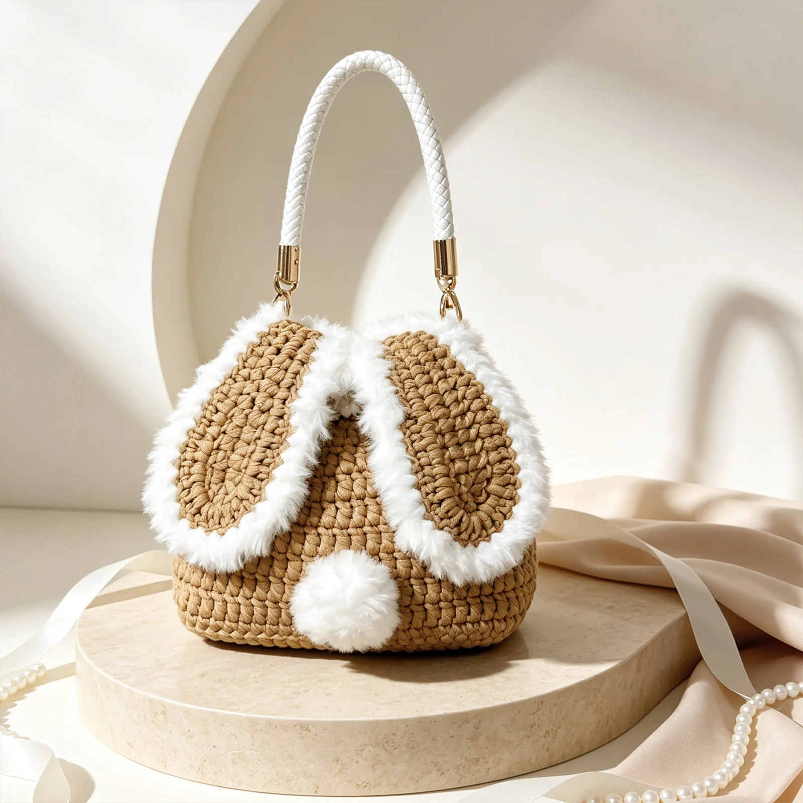 Women's Handbag with Large Capacity, Cute Bunny Ear Bag, Perfect as a Birthday Gift