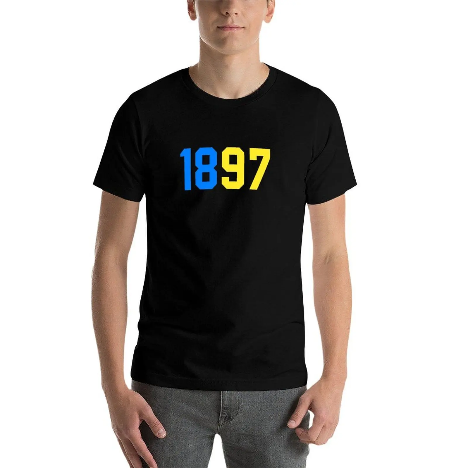 1897 Union SG Blue Yellow T-Shirt man t shirts high quality luxury brand man t shirt cotton t shirt man luxury T-Shirt