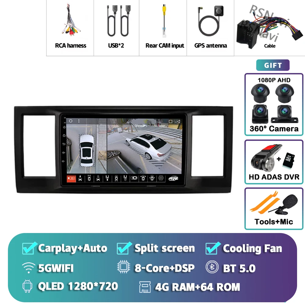 Android 15 Carplay Auto Voor Vw Volkswagen Caravelle 6 T6.1 T6 2015 2016 2017-2020 Multimedia Autoradio Speler video Wifi + 4G Bt