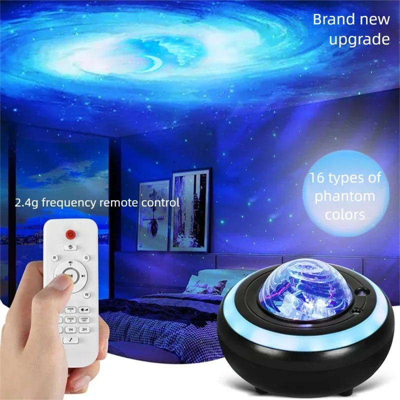 

Star Projector with Bluetooth Speaker 360 Degree Starry Sky Galaxy Nebula Projection Remote Control Night Light for Bedroom