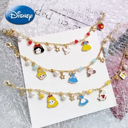 Disney kar beyaz bilezikler Anime figürleri külkedisi prenses DIY T bileklik moda takı aksesuarları çocuk oyuncağı kız hediyeler