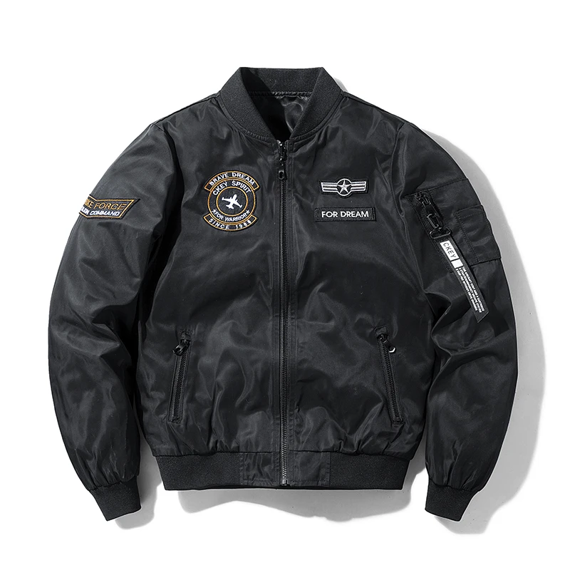 Coat Men\'s Air Force Pilot Jacket Autumn Winter Baseball Suit Trendy Brand Double Sided Thickened Large