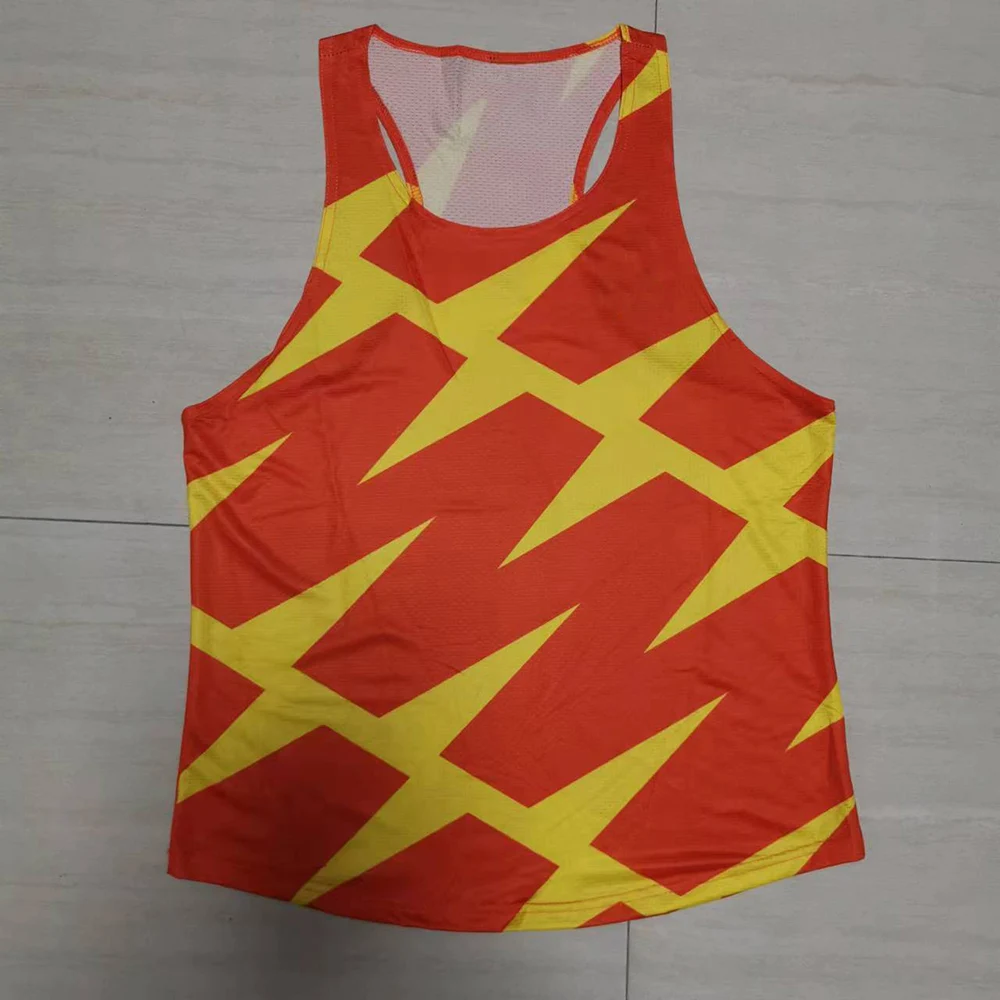 Correndo colete atletismo tanque superior runnning velocidade camisa de fitness sem mangas roupas dos homens atleta pista campo singlet personalização