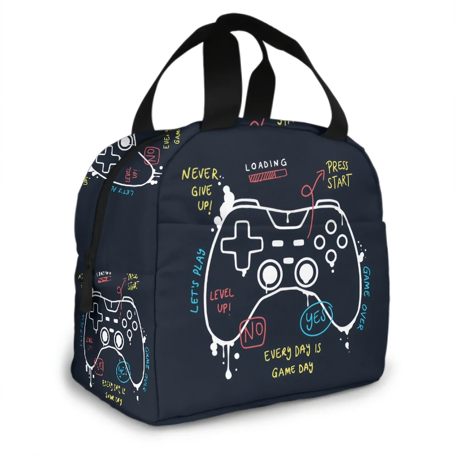 Gamer Room Decor Geïsoleerde Lunch Tas Lunchbox Containers Voor Vrouwen Mannen Winkelen Kantoor School Picknick