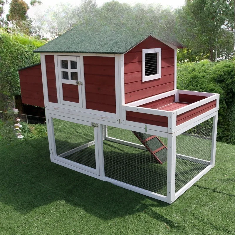 Outdoor chicken coop, chicken nest, chicken coop, flower chicken villa, rain-proof, anti-corrosion and sun-proof rabbit cage