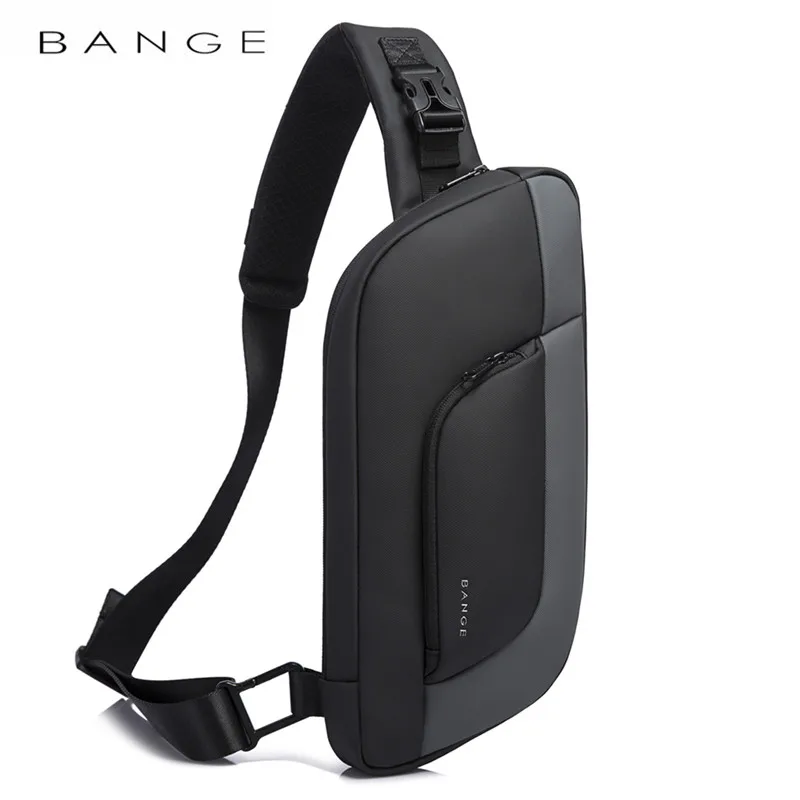 Saco de peito masculino bange novo design coreano multifunções impermeável anti-mancha grande capacidade de viagem portátil crossbody saco sling