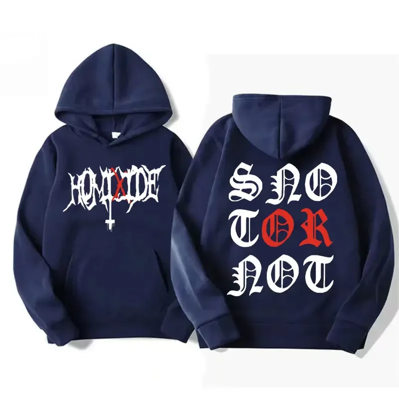 Limited HOMIXIDE Gang Snot or Not Graphic Hooded Men's Women Hip Hop Rap Vintage Pullovers Sweatshirts Fleece Long Sleeve Hoodie