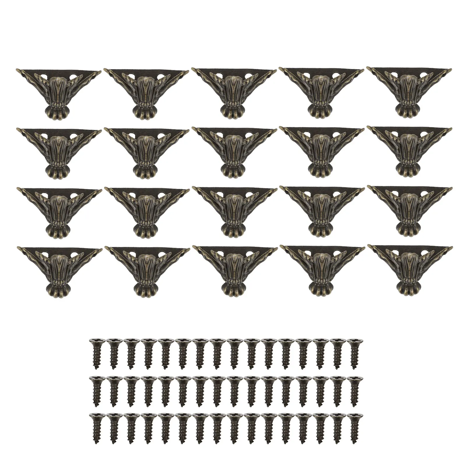 

20 Pcs Box Feet Zinc Alloy Decorative Guard Case Legs Retro Furniture Wooden Crates Jewelry Boxes Cases Home