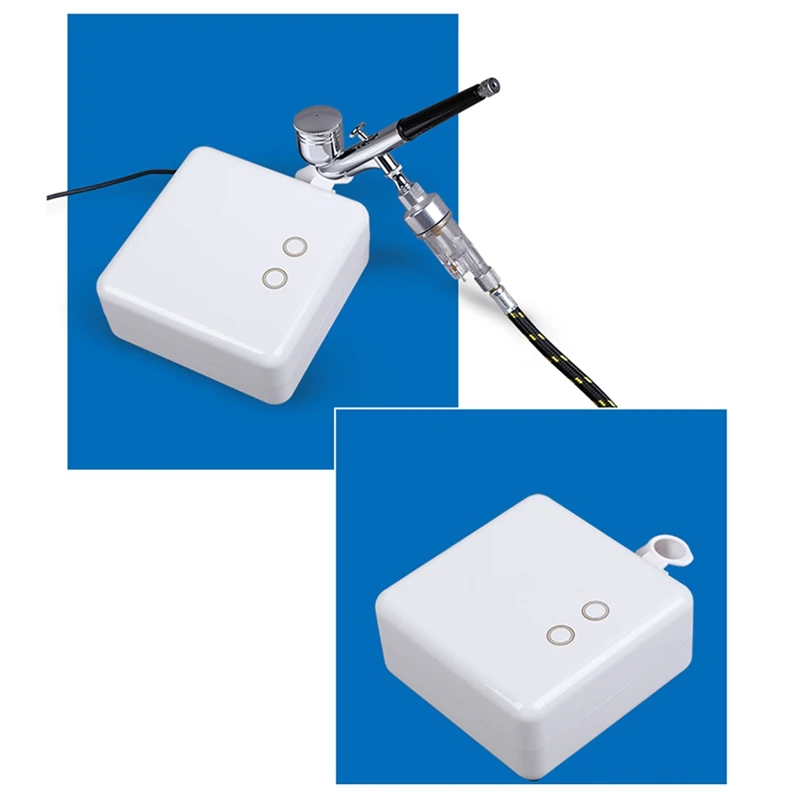 ABDJ-Mini bomba de aerógrafo, juego de aerógrafo para tatuaje de maquillaje de uñas, herramienta de pintura en aerosol para coche modelo pastel enchufe de la UE