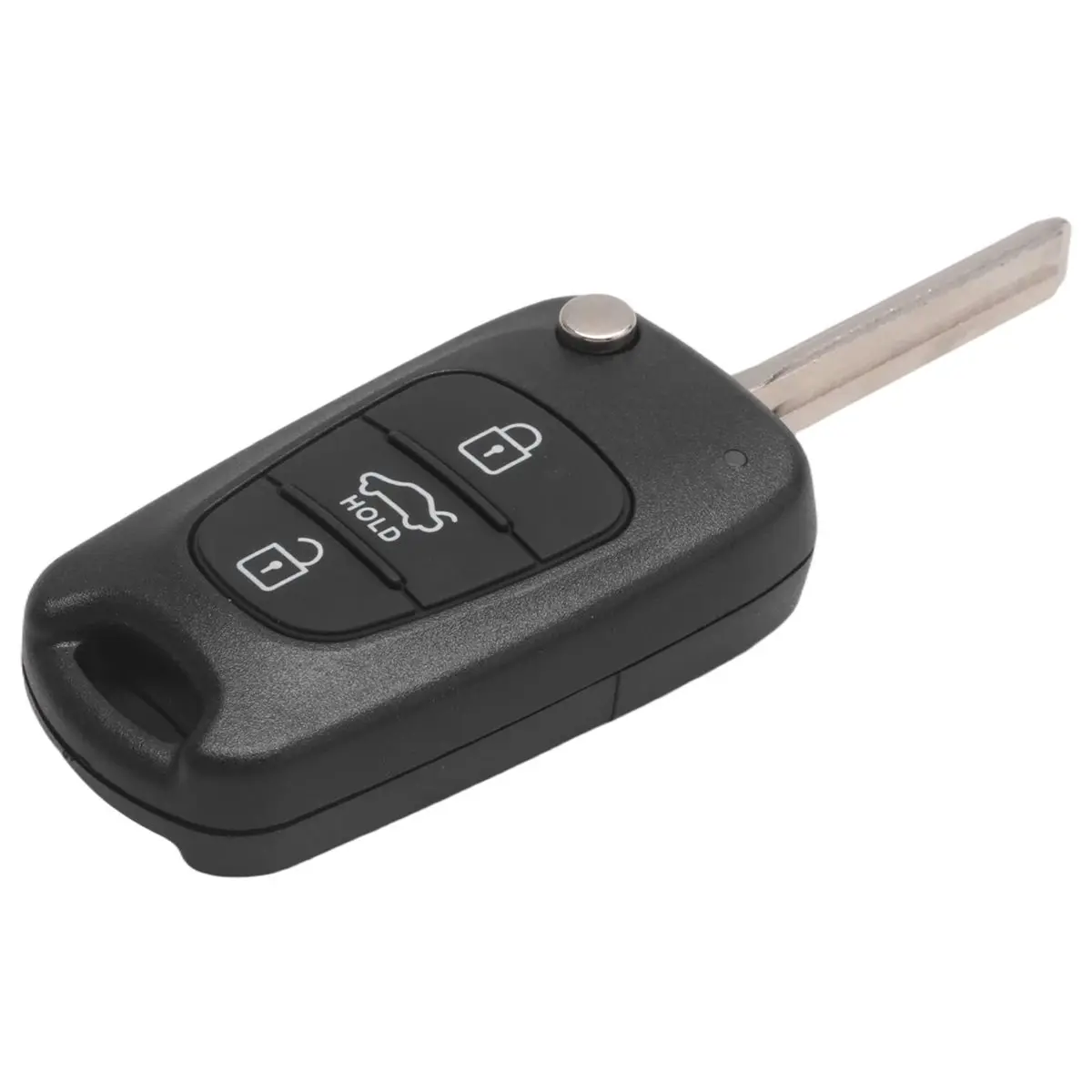 #16U Car Key Shell Case ,3 Buttons Flip Folding Remote Key Shell Case for HYUNDAI I20 I30 I35 (Black) view 2