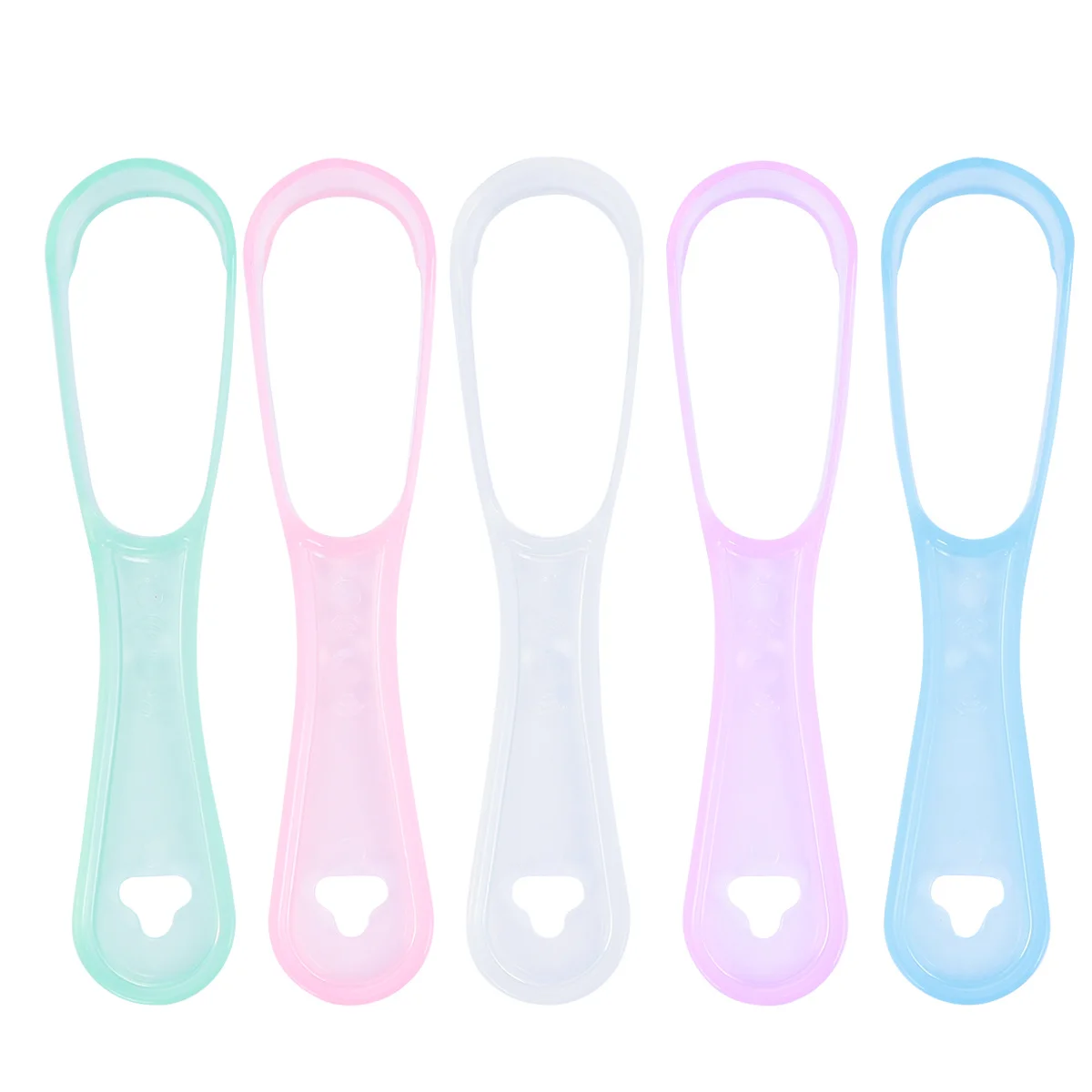 

10pcs Tongue Scraper Food Grade Pp Reusable Plastic Tongue Cleaner For Bad Breath Removes 95% Mouth Odor Dual-Sided For Men