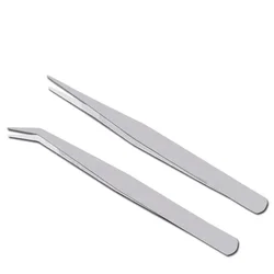 Stainless Steel Tweezers Repair Tools Electronics Industry Straight Elbow Clamp Precision Hair Removal Tweezers 1/5pc 작업공구 Вейп