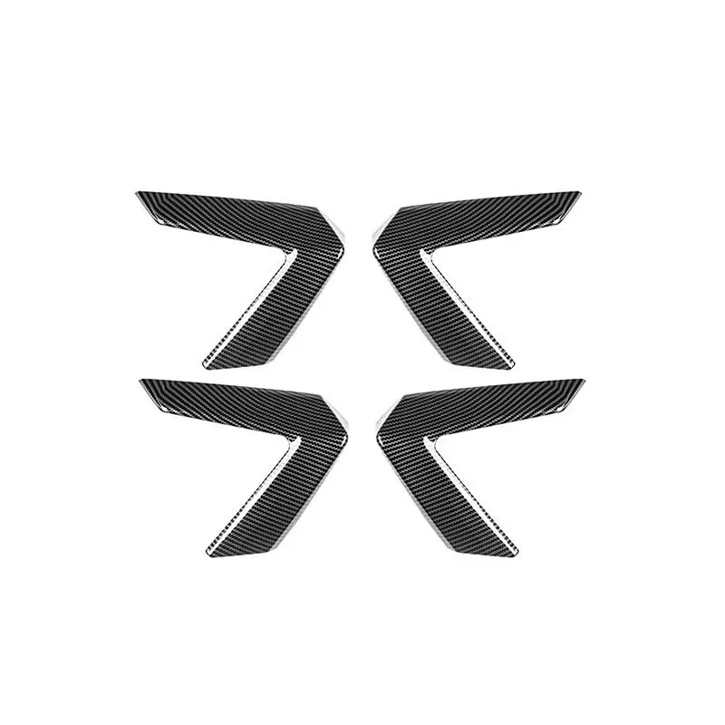 4pcs For Audi A3 8Y 2019 2020 2021 Car Accessories Carbon Fiber Pattern Interior Door Panel Handle Grab Cover Sticker Trim