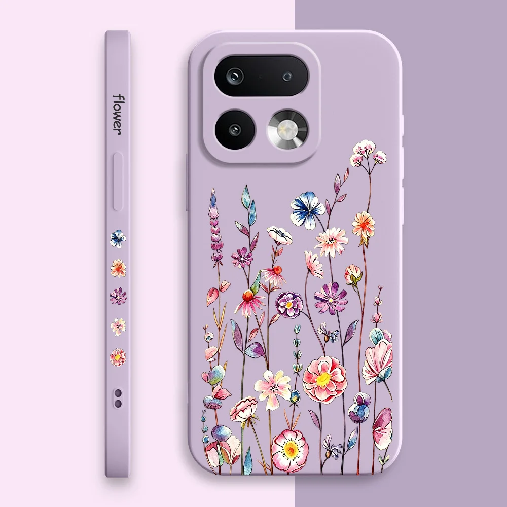Field Bouquet Phone Case For Oppo Realme 16 15 15T 14 13 12 11 10 9 9I Pro Plus 4G 5G Silicone Soft Cover