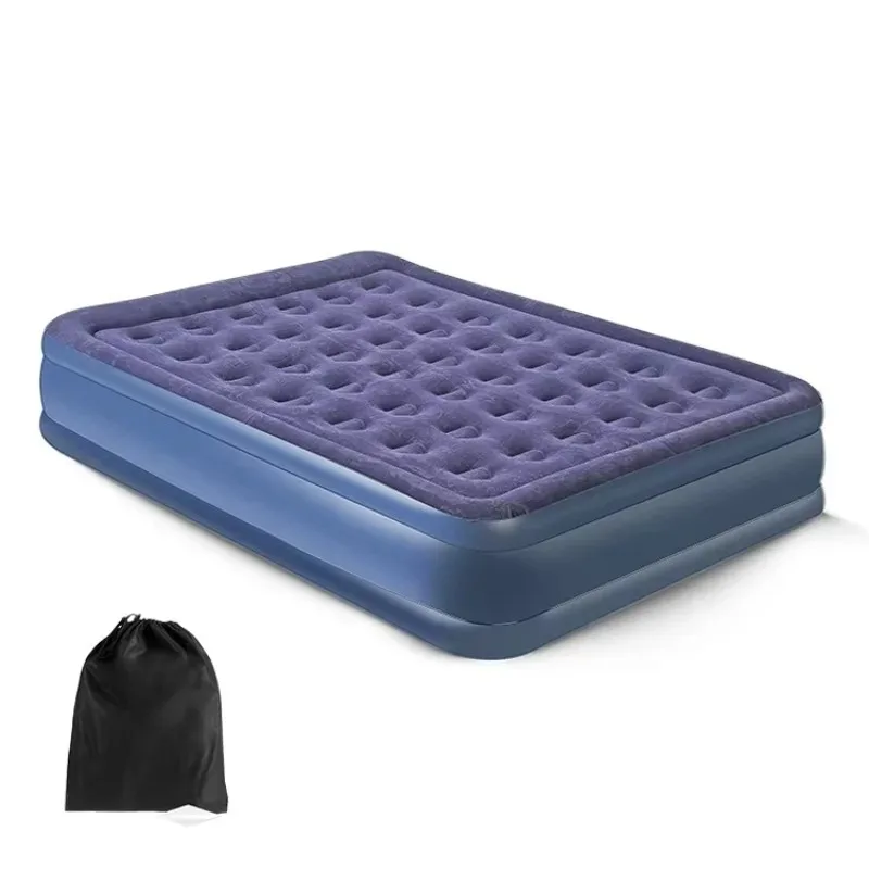 A Hot  64762 Built-in Foot-pump Blow up Furniture Set king Size air Inflatable Bed Mattress for Bedroom Indoor