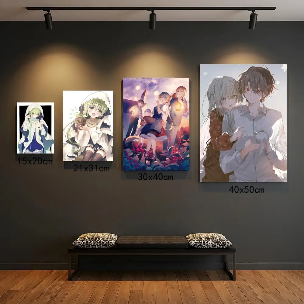 anime S-Saint Cecilia And Pastor Lawrence-E Poster Peel and Stick Wall Art for Cafe Office Bar and Home Decoration