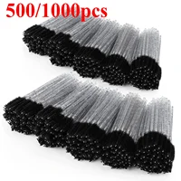 Venta al por mayor, 100/500/1000 Uds. De carretes para herramientas de belleza para cejas, extensión de pestañas, varitas de rímel desechables coloridas, cepillo para pestañas