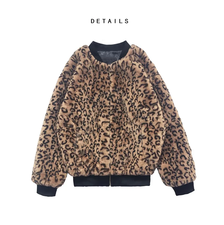 Damskie kurtki ze sztucznego futra z nadrukiem, elegancki płaszcz, kardigan, ciepła, gruba odzież wierzchnia, kurtki, topy, odzież uliczna, płaszcze, kieszenie, jesień, zima