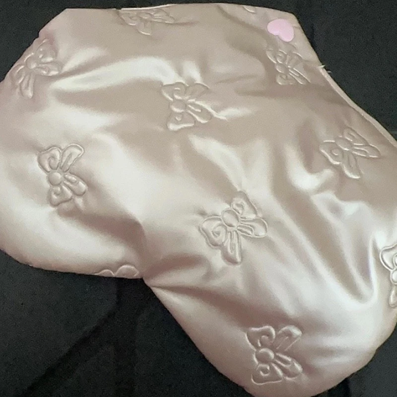 Pink PU Leather Glasses Pouch Cute Bow Embossed Heart Glasses with Patterns Heart Shaped Eyewear Storage Case Bow Eyewear Pouch