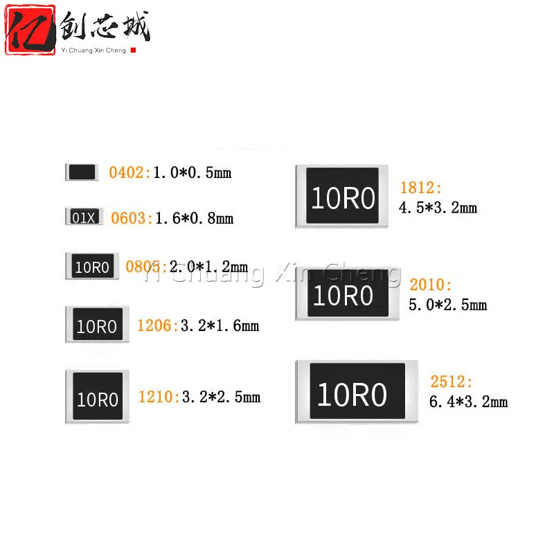 رقاقة SMD Resistor ، 0r-10-0 1 10M ، 47r من من من من ، من نوع 0r-10r ، 110r 47R 100R 22070r 1K