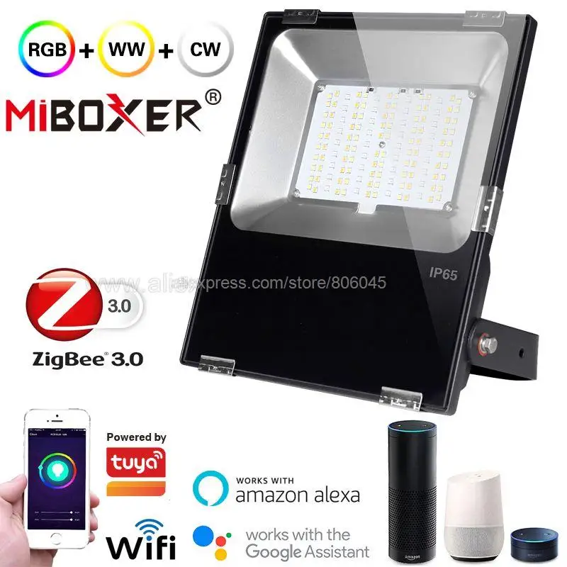 

Водонепроницаемая уличная лампа Miboxer ZigBee, RGB + CCT, флуоресцентная лампа, 30 Вт, IP65, 110 В переменного тока, Wi-Fi, дистанционное управление через приложение