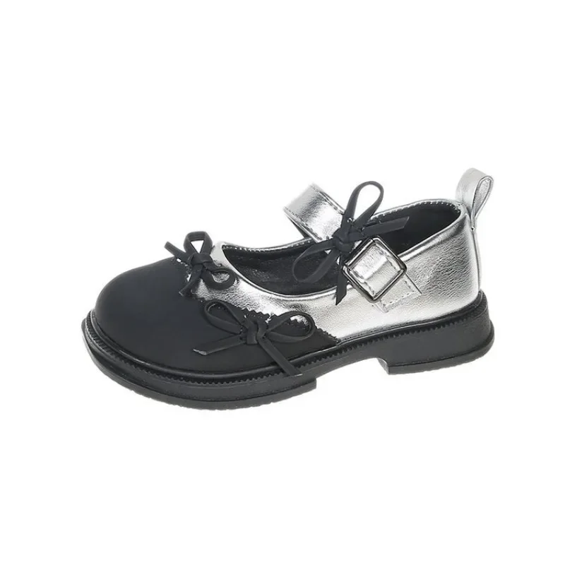 جديد أطفال ماري جين أحذية السببية المرقعة تنوعا الفتيات موضة الأميرة أحذية من الجلد Bowknot الحلو الأطفال الشقق عدم الانزلاق