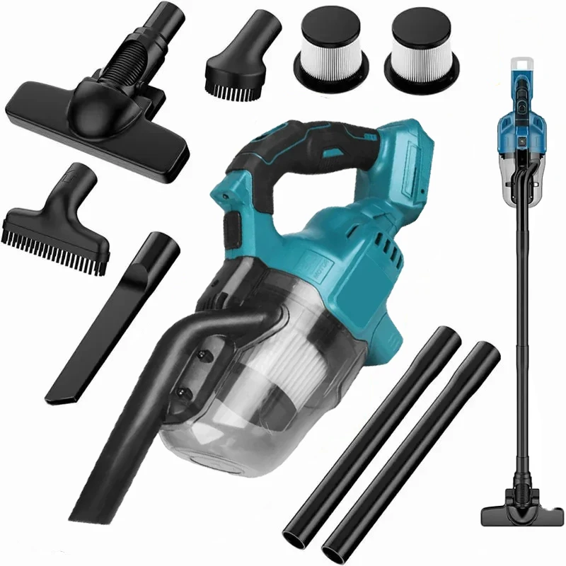 

Портативный беспроводной автомобильный пылесос с 6 насадками, 2 фильтрами Hepa, многофункциональный пылесос, костюм для батареи Makita 18 В