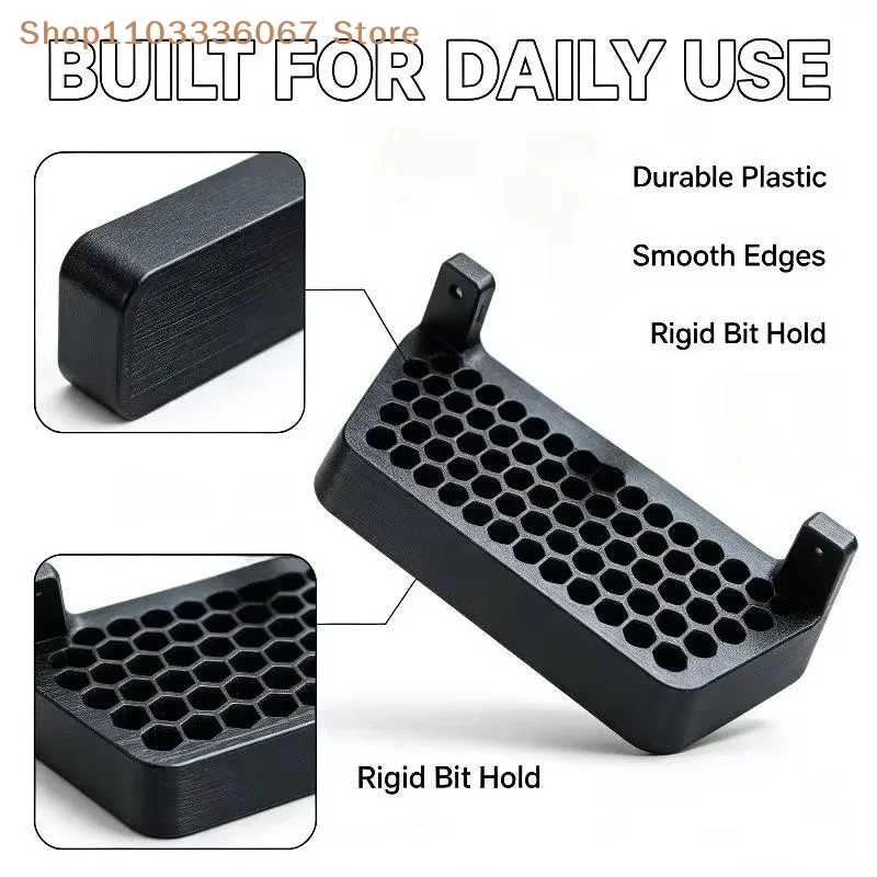 【HLS】Wall Mount Screwdriver Storage Rack Large Capacity Rustproof Easy Install for Garage Workbench Industrial Workshop Use