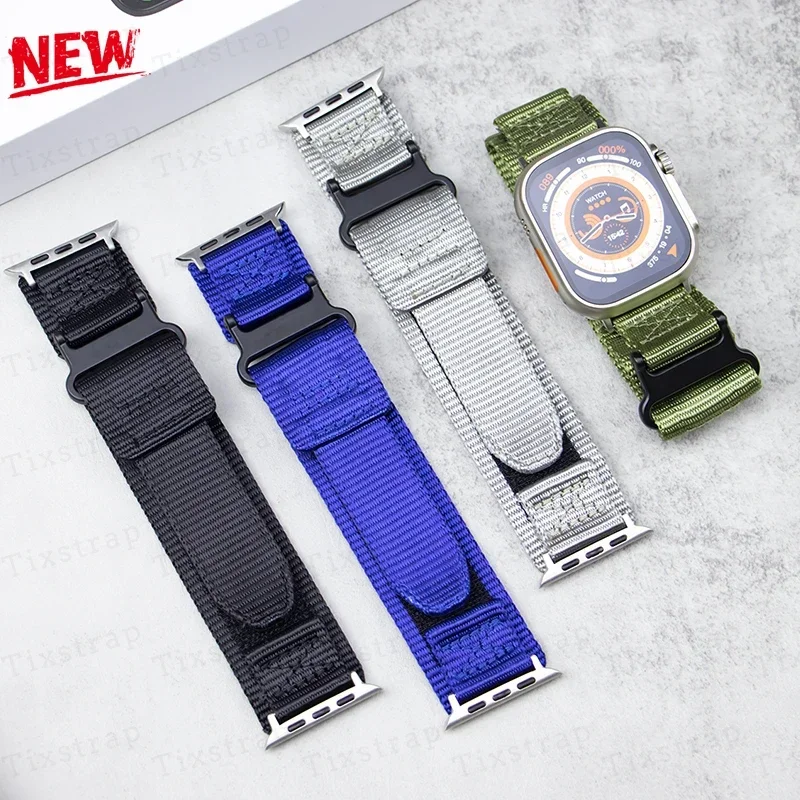 

Ремешок нейлоновый спортивный для Apple Watch Band ULTRA 2, браслет для Iwatch Series 9 8 7 6 5 SE 4 3 42 мм 38 мм 40 мм 41 мм