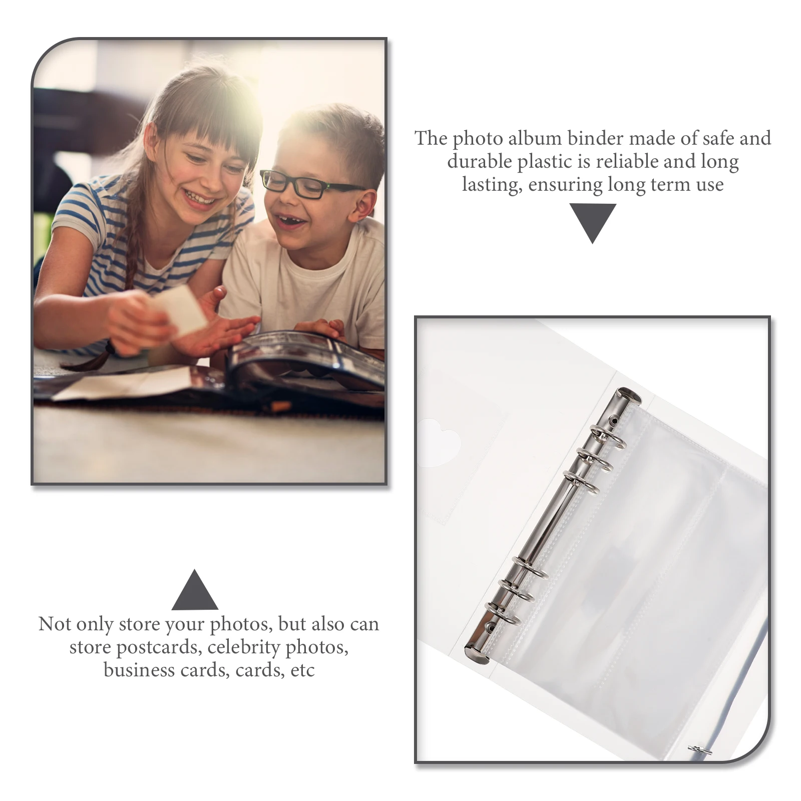 

Photo Card Holder Book 10 Inner Pages A5 Size Safe Long-Lasting Unique Photo Album Parts Album Cover with Inner