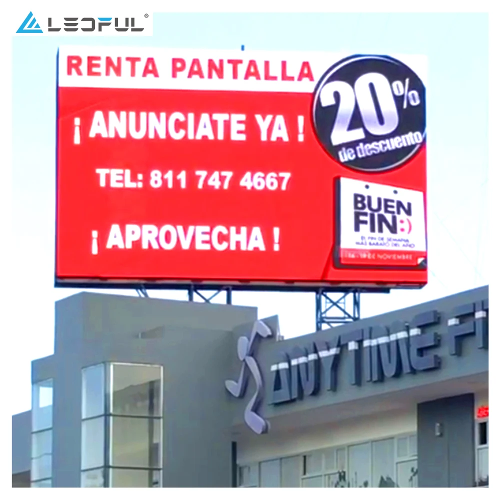 Pantallas Publicitarias HD SMD شاشة LED للإعلان الخارجي P8 P10 RGB LED لوحة حائط الفيديو