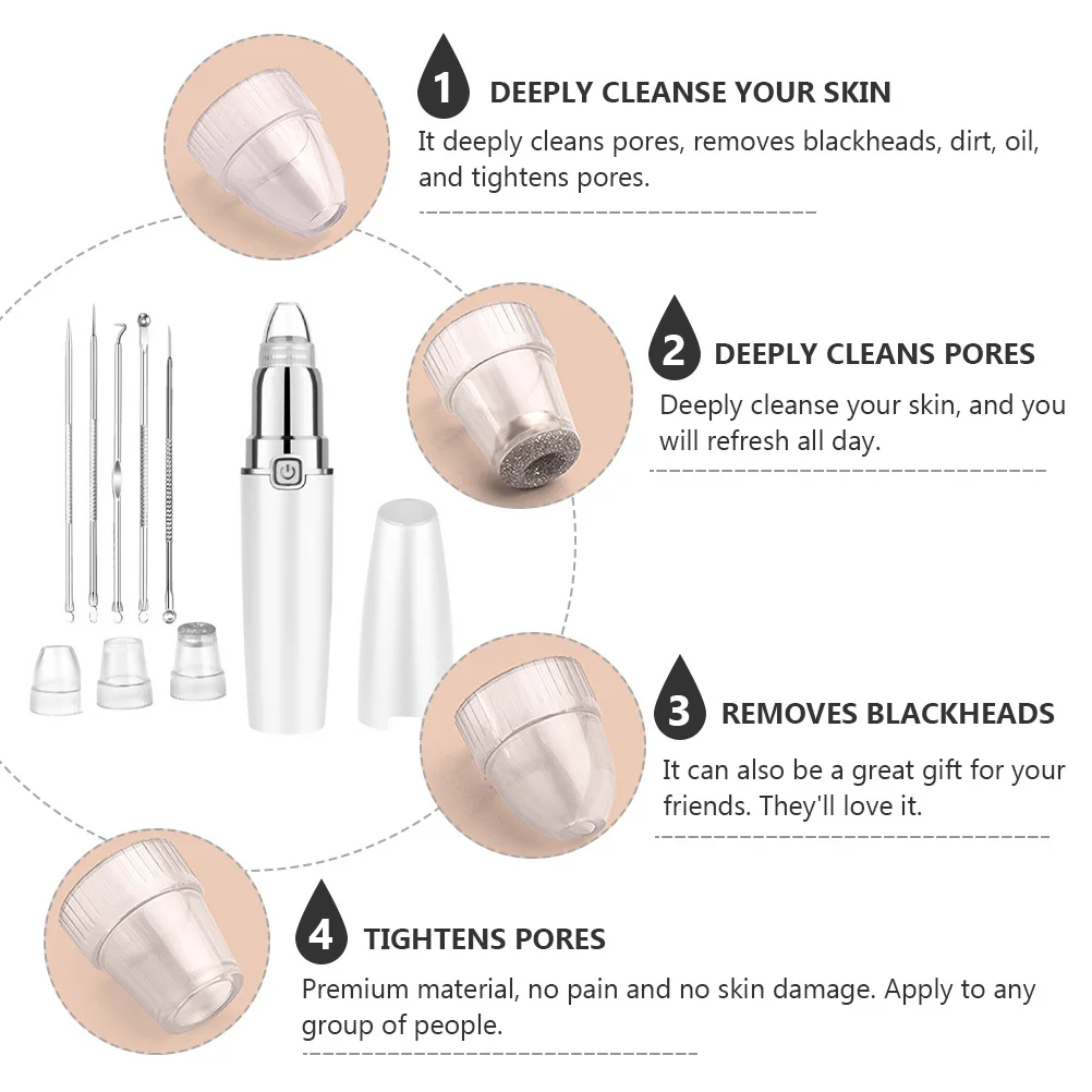 Instrument de nettoyage des pores, nettoyeur de visage, extracteur de comédons, appareil pour éliminer les points noirs