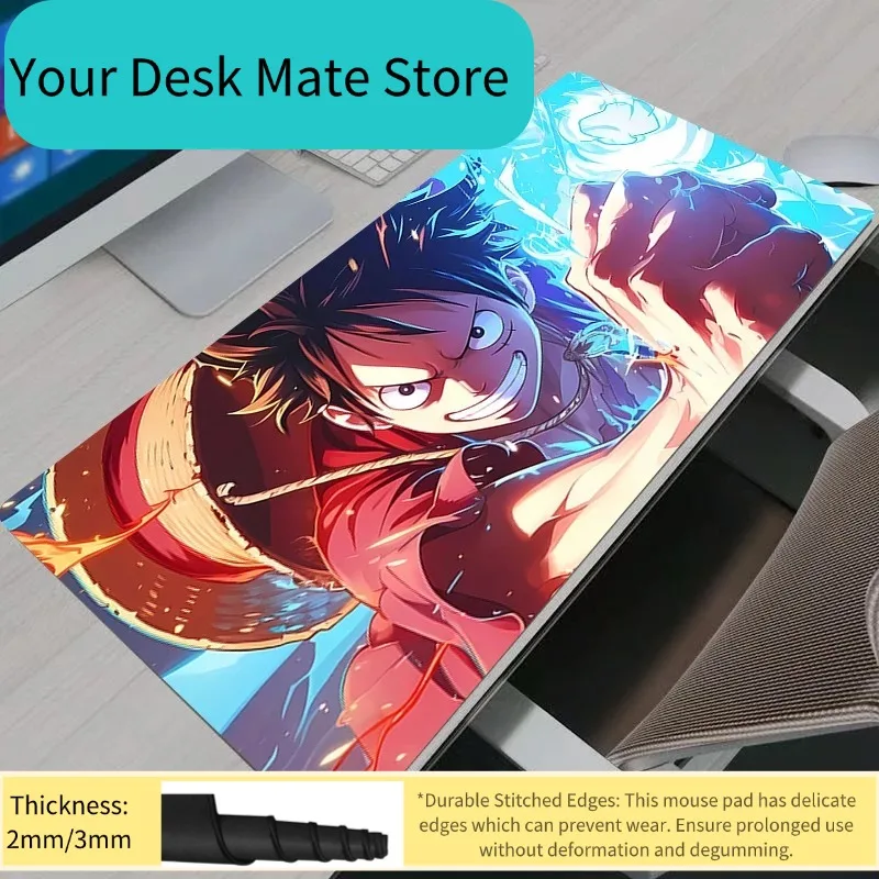 

Коврик для мыши One Piece Luffy, большой игровой коврик XXL для геймеров, коврик для клавиатуры и мыши для LOL