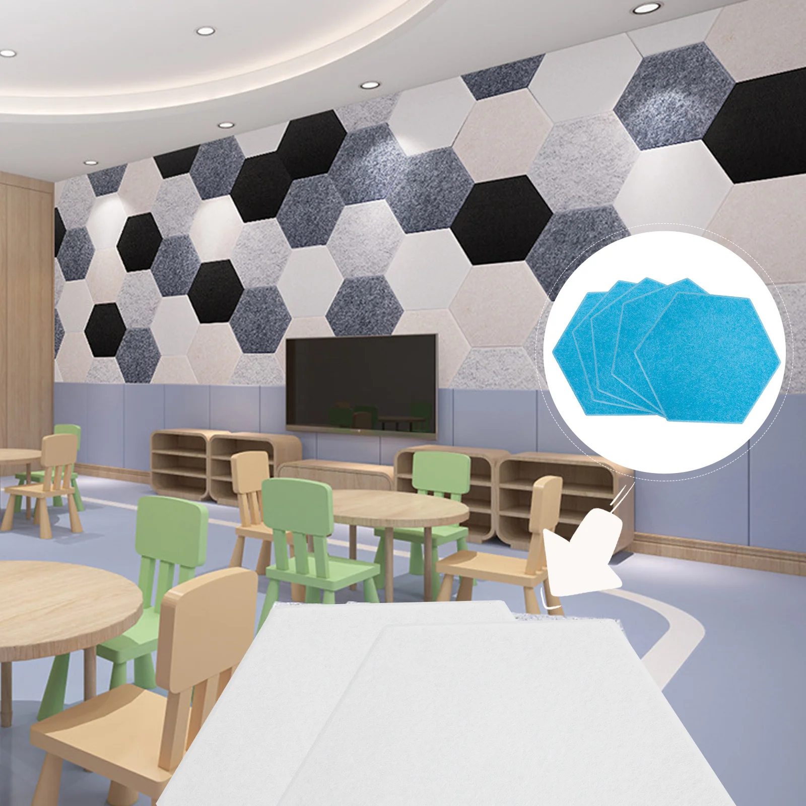 5 pcs Sound Absorption Board Self-Adhesive Acoustic Panels For Studio Ktv Soundproofing Material Noise Reduction