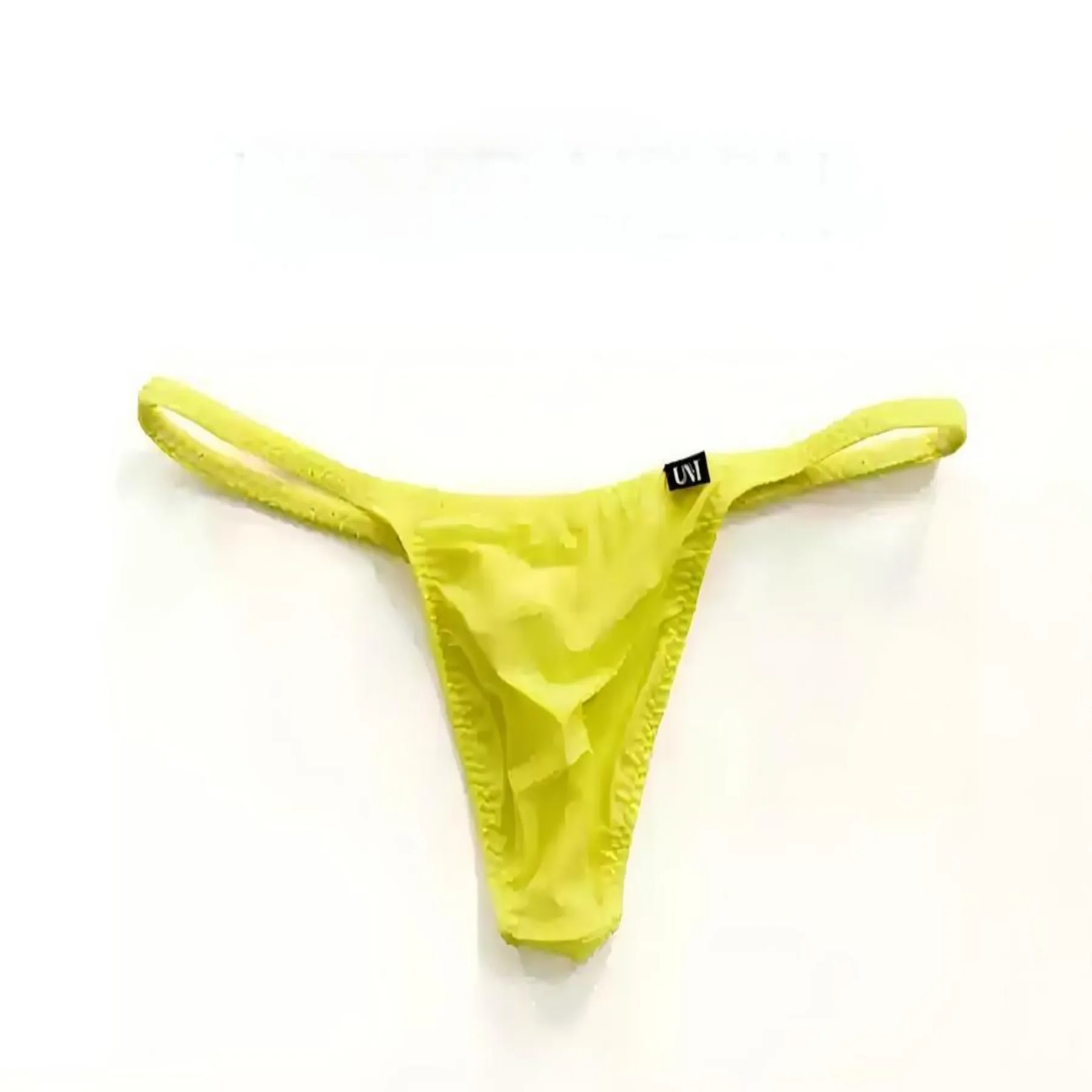 Men's Sexy Low Waist Semi-Transparent Thin Thong Underwear Tight Fitting Bagless G-Strings Hot Summer Choice