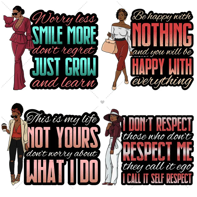 Patches For Jackets Life Quotes Be Valuable Not Available Learn To Say No Without Explaining Yourself Afro Girls Full color