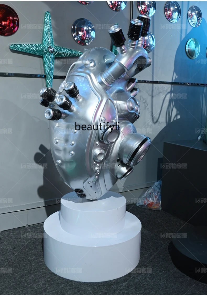 

Mechanical Cool Glowing Heart KTV Fiberglass Technology Sense Large Ornament